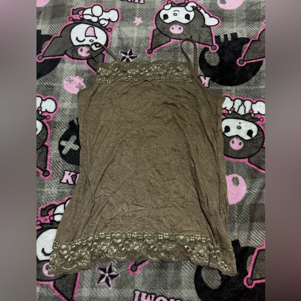 Light brown lace cami top